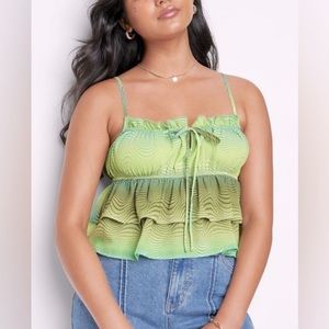 💚 NWT! Wild Fable Tiered Ruffle Crop Top